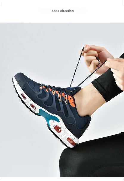 Men's Air-Cushioned Running Shoes Marathon Sports Breathable Lightweight Women's Comfortable Non-Slip Casual Shoes