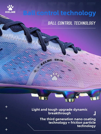KELME FG profesionalni nogometni čevlji z dolgimi žeblji za naravno travo, profesionalni tekmovalni nogometni čevlji, protizdrsni nogometni čevlji za notranjo uporabo