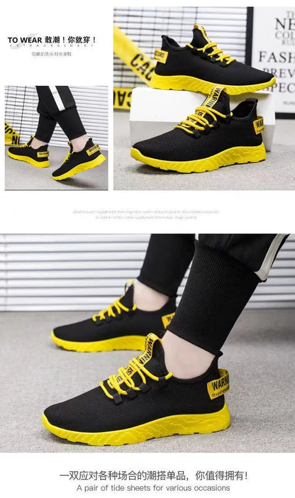 Male's sneakers casual lightweight mesh sports shoes summer men's outdoor soft sole Breathable comfort fashion tide running shoe
