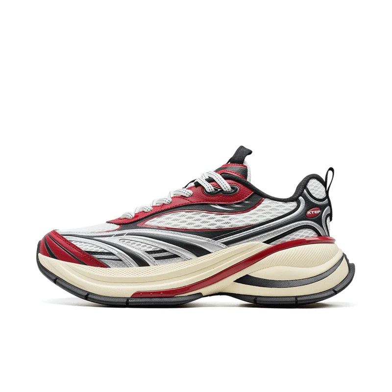 Xtep Basque 3 Men's Sneakers, Retro Fashion, Breathable Luxury Height-Increasing Sports Shoes, Spring 2026, Model 874219320001