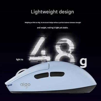 Aigo GM80 PLUS PRO bezdrátová myš Bluetooth PAW3311/PAW3395, lehká 1000HZ kabelová herní e-sportovní myš se třemi režimy, dárek