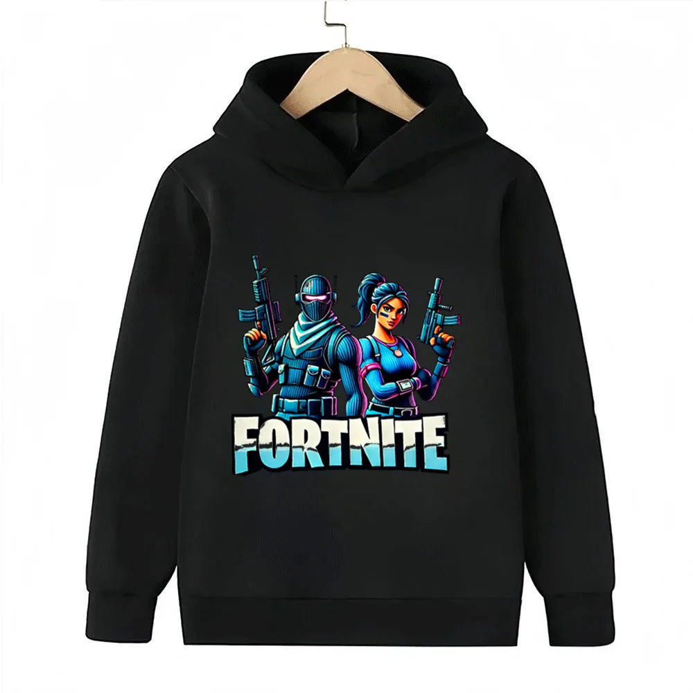 Fortnite Game Printed Children's Hoodies Cartoon Comfortable Suit Loose Long Sleeve Tops Autumn Winter Clothes