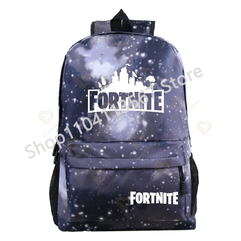Ultima Knight F-Fortnited Battle Royale Rucksack mit USB-Ladeanschluss, Anime-Figuren und Studienfach für Schreibwaren für Schüler