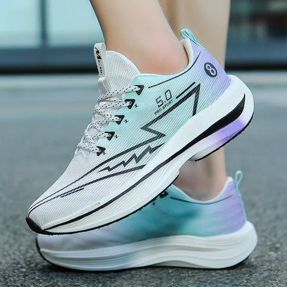Men's Sports Running Shoes, Casual Marathon, Lightweight, Comfortable Women's Athletic Non-Slip Walking Sneakers, Outdoor Couple Shoes