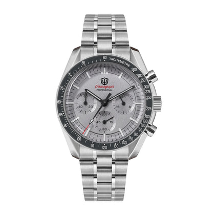 Watchdives WD1863 39mm VK63 Chronograph Watch Vintage Stainless Steel Sapphire OTF Clasp Waterproof Luminous Watches for Men