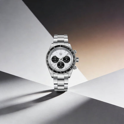 Rossitimi Casual Elegance Men Quartz Watch  Light Luxury Premium Stainless Steel Sapphire Small Three-Pin Luminous Diving Watch
