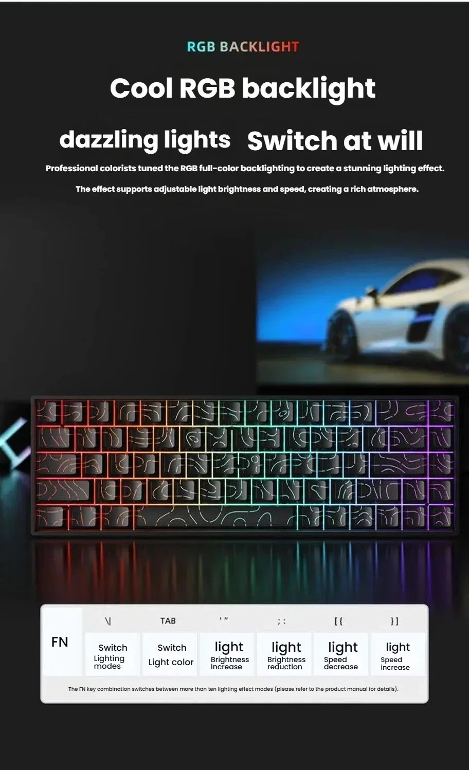 Clavier mécanique filaire K61 USB Mini Gaming, remplaçable à chaud, avec câble détachable