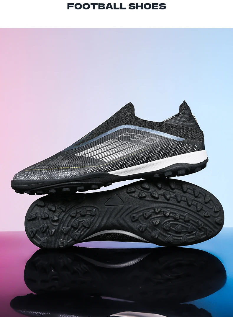 Men's Football Boots Futsal Ultralight Soccer Shoes Training TF Match Long Spikes Breathable Indoor Sneakers Cleats Drop Shipping