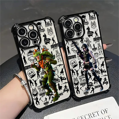 Hot Game F-Fortnites Plating Phone Case for Samsung A37 A57 A07 A36 A16 A06 A35 A55 A25 A26 A05s A15 A54 A34 A24 A14 A05 4G 5G