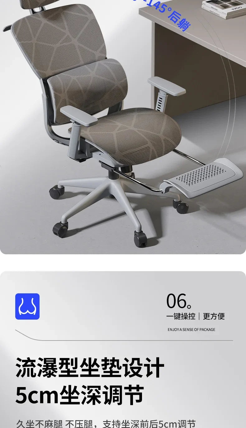 Ergonomic Recliner Chairs Gaming Computer Office Chair Free Delivery Wheels Foot Rest Comfortable Office Furniture