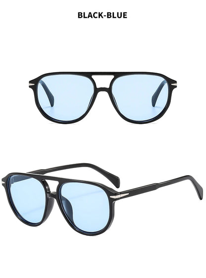 BOYSEEN Beach Sunglasses Man Summer Orange Sun Glasses UV400  Can Do Prescription Glasses Big Frame Blue Eyewear