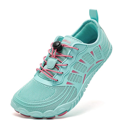 HOBIBEAR Sneaker unisex a punta larga, stile barefoot, antiscivolo, scarpe sportive da esterno con fascia elastica, sneakers da spiaggia