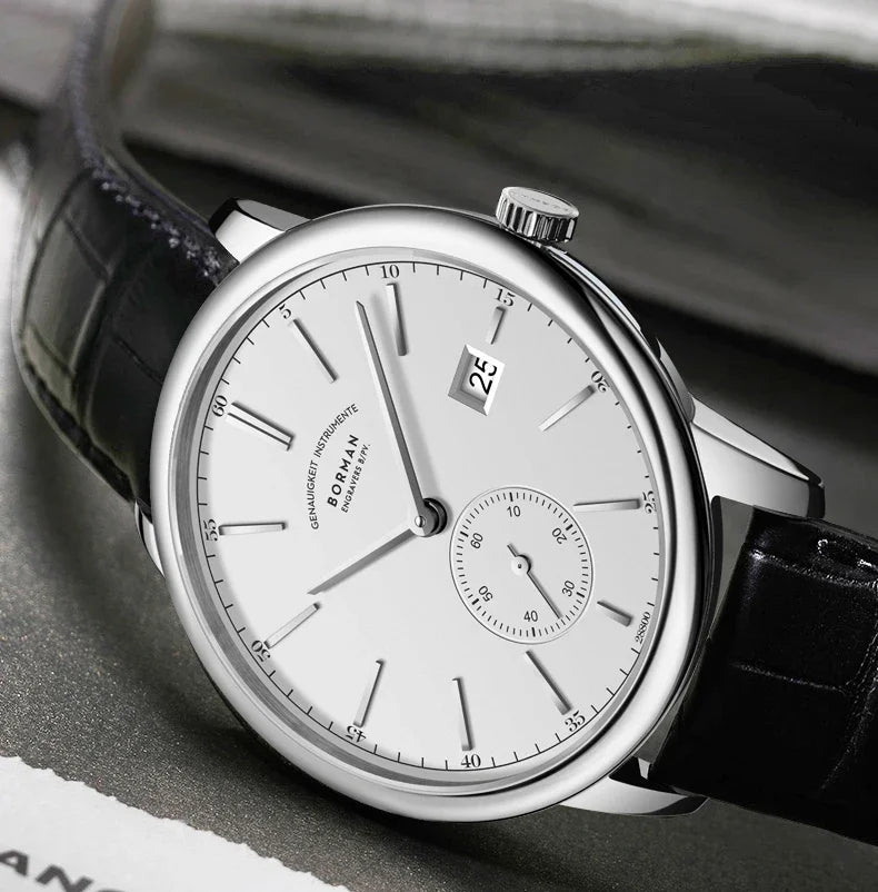 BORMAN BM3817 TOP Watch New 42 Luxury Men's Automatic Mechanical Watches Sapphire Ultra-thin 50M Waterproof Sub Dial Clocks