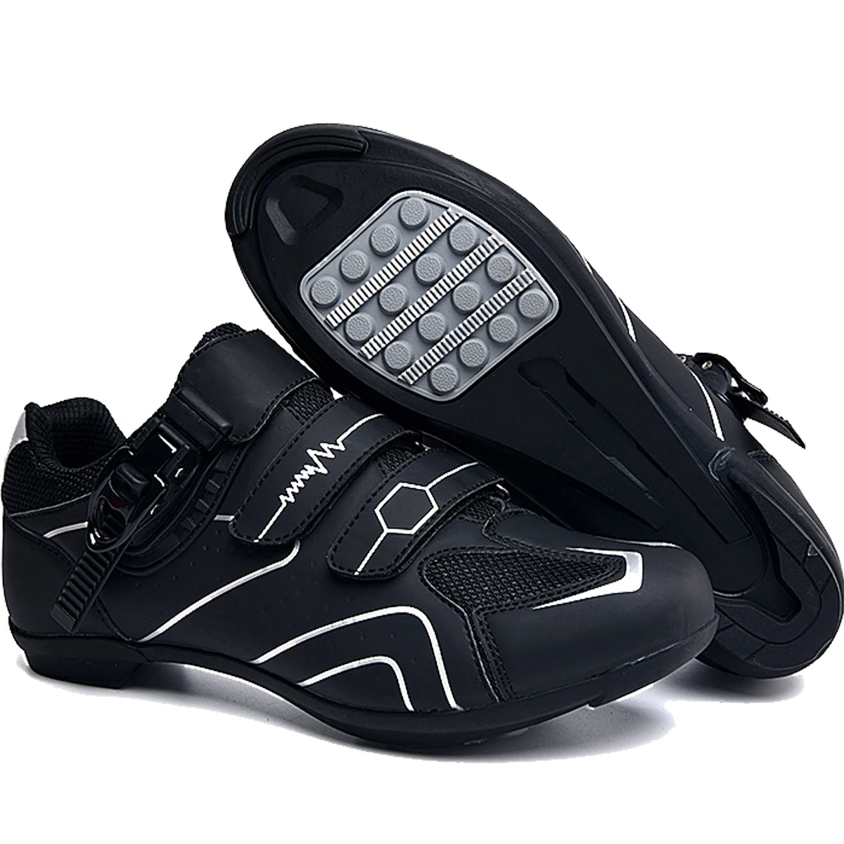 New Men's Cycling Sneakers with Cleats Speed Cycling Shoes for Women, Rubber-Soled Cycling Shoes