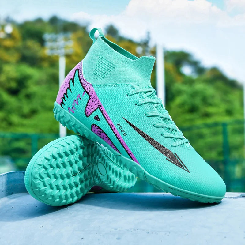 Moški nogometni čevlji Visokokakovostni čevlji za dvoranski nogomet Športni čevlji Futsal Visok gleženj Protizdrsni Zunanji Ultralahki Protizdrsni