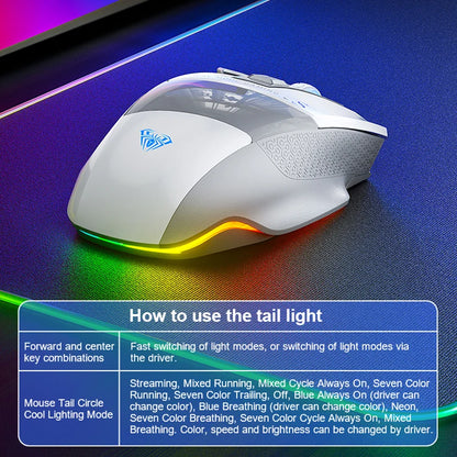 AULA SC550 Gaming-Maus 2.4G kabellose Makro-Maus RGB-Hintergrundbeleuchtung ergonomisches Design E-Sports-Maus PC-Zubehör
