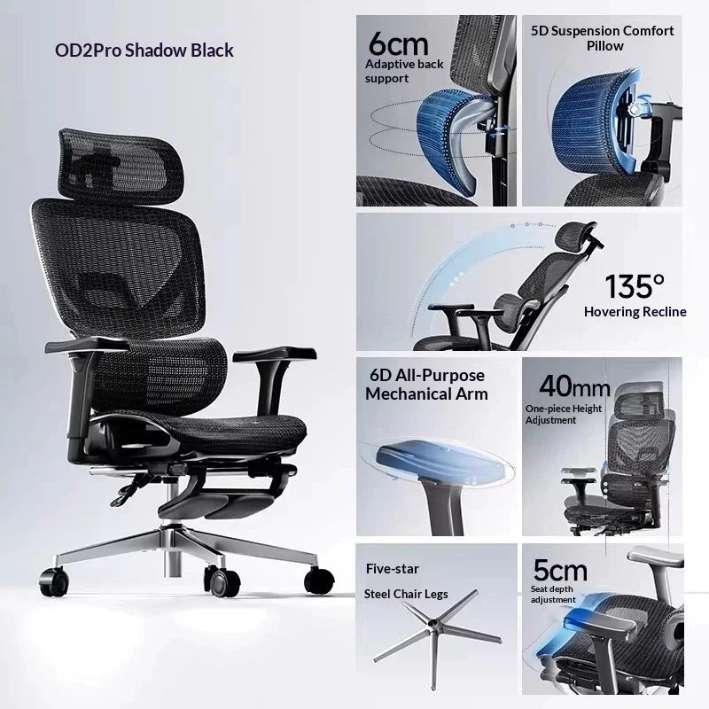 Office Mesh Chair Ergonomic Executive Computer Gaming Furniture Modern Swivel Rolling Adjustable Silla Gaming Ergonomic Chair