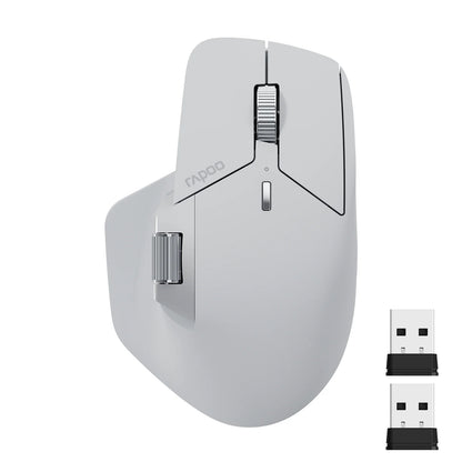 Mouse wireless ricaricabile multimodale Rapoo MT760L/MT760M ergonomico 4000 DPI, supporta fino a 4 dispositivi, mouse Bluetooth