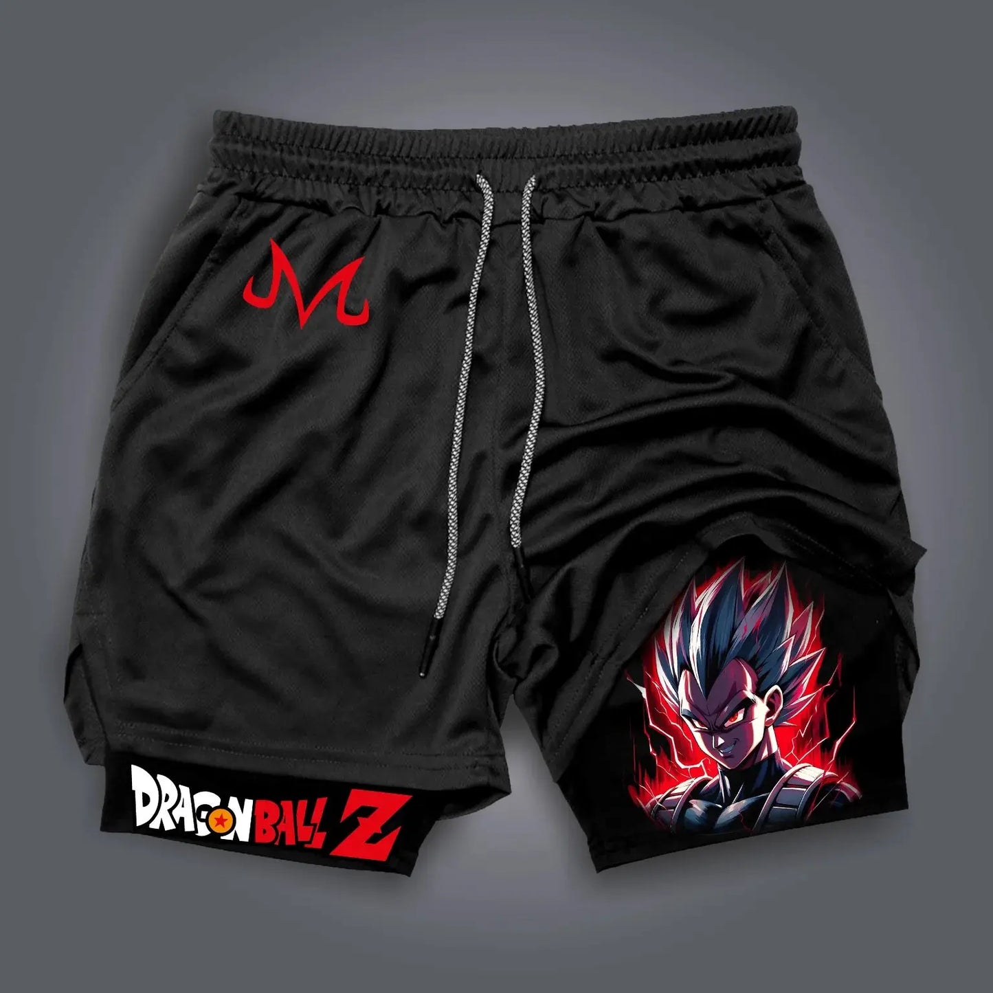 Dragon Ball Super Licensed Shorts 2025 - Japanese Anime Breathable Quick-Dry Beach Pants, Retro Y2K Hip Hop Style
