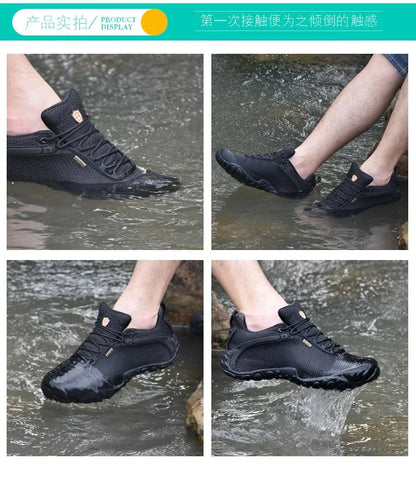 Plezalni čevlji za prosti čas za moške in ženske, superge, velike velikosti, pohodniški športni čevlji, odporni na obrabo, čevlji za pustolovske športe in brodenje