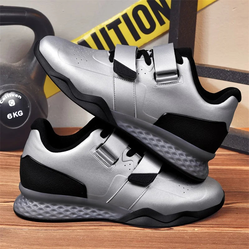 Weightlifting shoes, professional men and women powerlifting squat training shoes, hard sole gym shoes with stable heel, non-slip design
