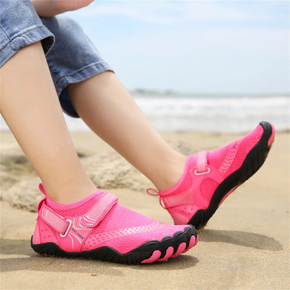 Kids Aqua Shoes Summer Beach Five Fingers Barefoot Water Shoes Swimming Lightweight Non-slip Seaside River Children Sneakers