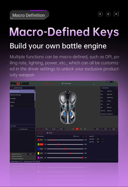 Kabellose 2.4G Tri-Mode RGB Gaming-Maus mit leichtem Hohl-Design, Chroma-Beleuchtung, kabelgebunden, Bluetooth, E-Sports-Maus-Controller