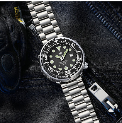 QINGXIYA Mens Watches Fashion Waterproof Luminous Date Rotating Dial High Quality Stainless Steel Luxury Brand Men Quartz Watch