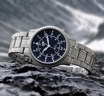 BERNY Titanium Men Quartz Watch AR Coating Sapphire Fashion Wristwatch Luminous VH31 Ultra-thin Wristwatch Waterproof 5ATM Watch