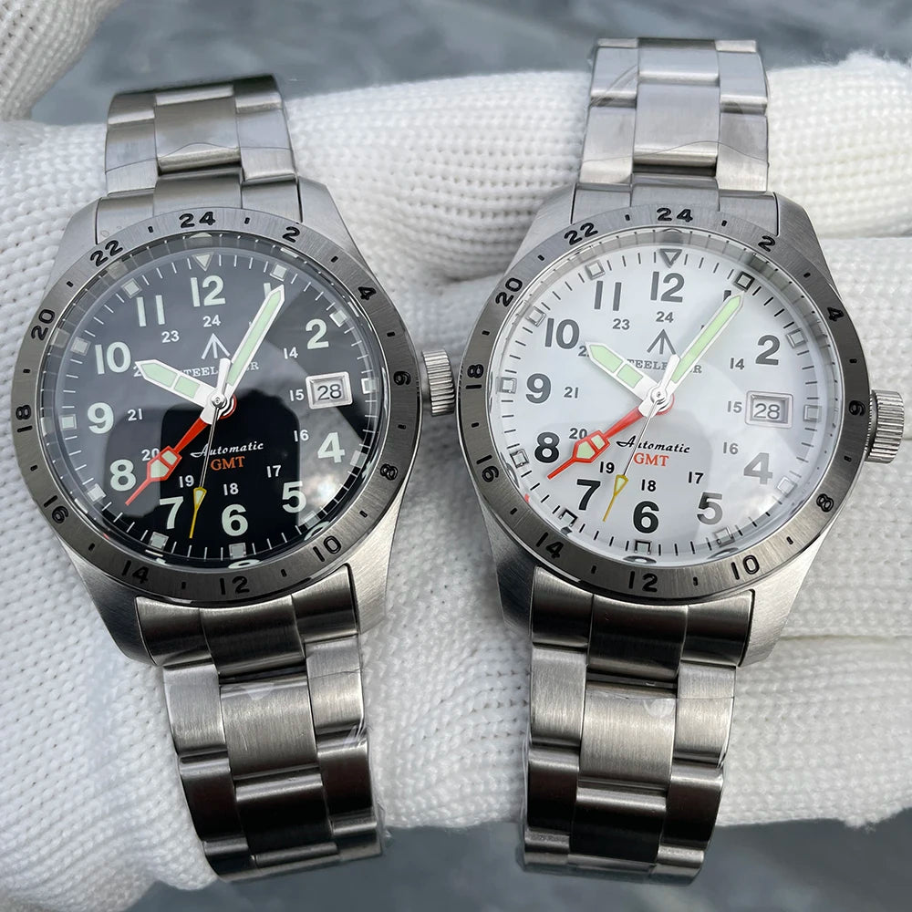 STEELFLIER Official SF792 GMT Mechanische Armbanduhr NH34 Uhrwerk Super BGW9 C3 Leuchtmasse 200M wasserdichte Luxus-Taucheruhr für Herren