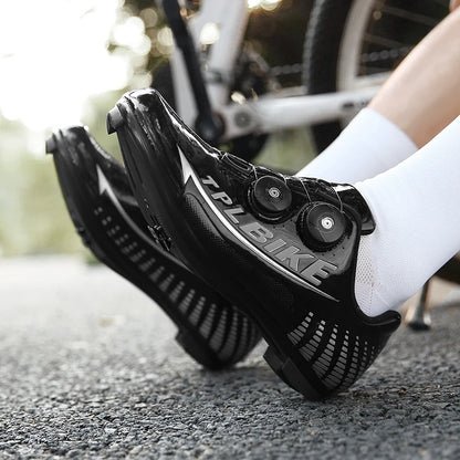 New Men’s and Women’s Bicycle Shoes Outdoor Cycling Shoes with Three Functional Soles Professional Training Shoes