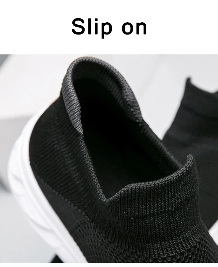 Breathable Men's Casual Shoes Lightweight Vulcanized Outdoor Platform Loafers Soft Mesh Flats Non-slip Sneakers