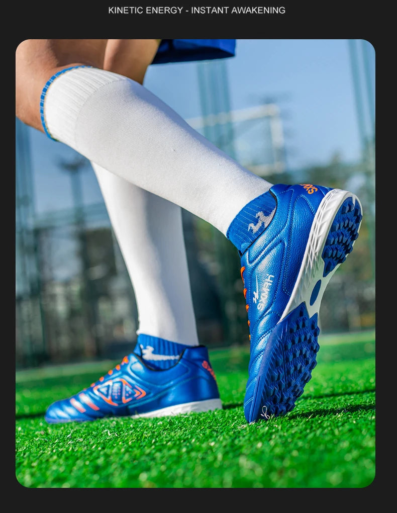 Double Star Men's Genuine TF Turf Soccer Shoes, for Primary School Students, Teenagers, Adults & Kids, Professional Training and Match