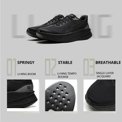Li-Ning moški tekaški copati CHAOYING Cushion BOOM – lahki, prožni, TEMPO BOUNSE, mehki, udobni športni copati LiNing ARBW007
