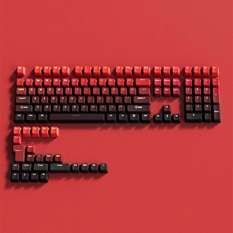 132 Keys OEM Profile Gradient backlit RGB Keycaps For Cherry MX Switch Mechanical Gamer Keyboard PBT Keycap ISO Layout Key caps