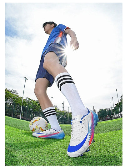 Bottes de Football pour hommes, chaussures de stade à ongles longs, confortables, de haute qualité, antidérapantes, pour Match de société professionnelle