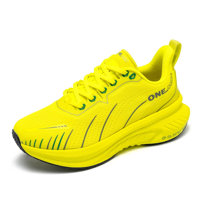 ONEMIX Nieuwe hardloopschoenen met demping voor heren, geschikt voor intensieve hardlopers, met veters, sportschoenen voor dames, antislip, outdoor, atletische herensneakers