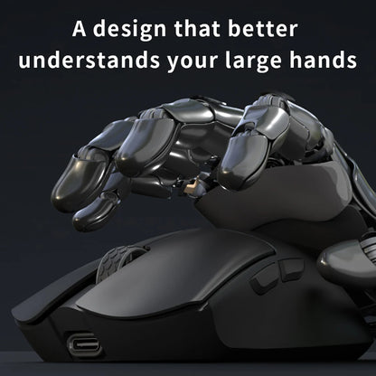 Mouse de gaming Darmoshark M3 V2 Double 8K, wireless, tri-mode, 26K DPI, senzor PAW3395, mouse macro pentru gaming, pentru mâini mari, computer, laptop și PC