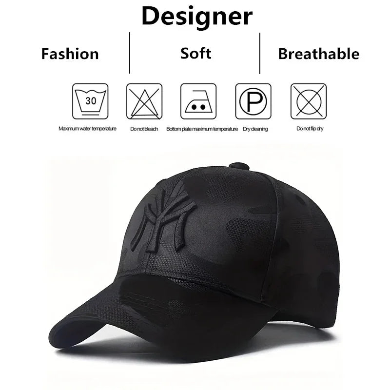Unisex Letter Embroidery Camouflage Baseball Caps Spring and Autumn Outdoor Adjustable Casual Hats Sunscreen Hat Sports Golf Cap