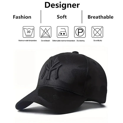 Unisex Letter Embroidery Camouflage Baseball Caps Spring and Autumn Outdoor Adjustable Casual Hats Sunscreen Hat Sports Golf Cap