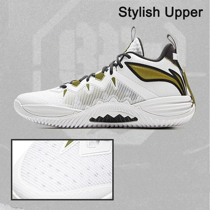 Li-Ning Men's BADFIVE STORM 2025 Outdoor Basketball Shoes BOOM Cushioning TUFF OS Wearable Li-Ning Sports Sneakers ABFV017