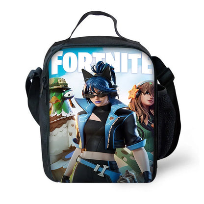 Classic Game Fortnites Child Insulated Large Capacity Bag for Boy Girl Student Outdoor Picnic Resuable Thermal Cooler Lunch Box