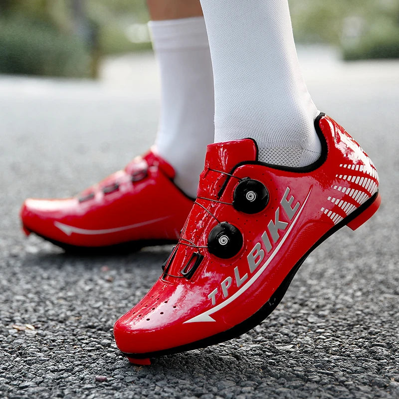 New Men’s and Women’s Bicycle Shoes Outdoor Cycling Shoes with Three Functional Soles Professional Training Shoes
