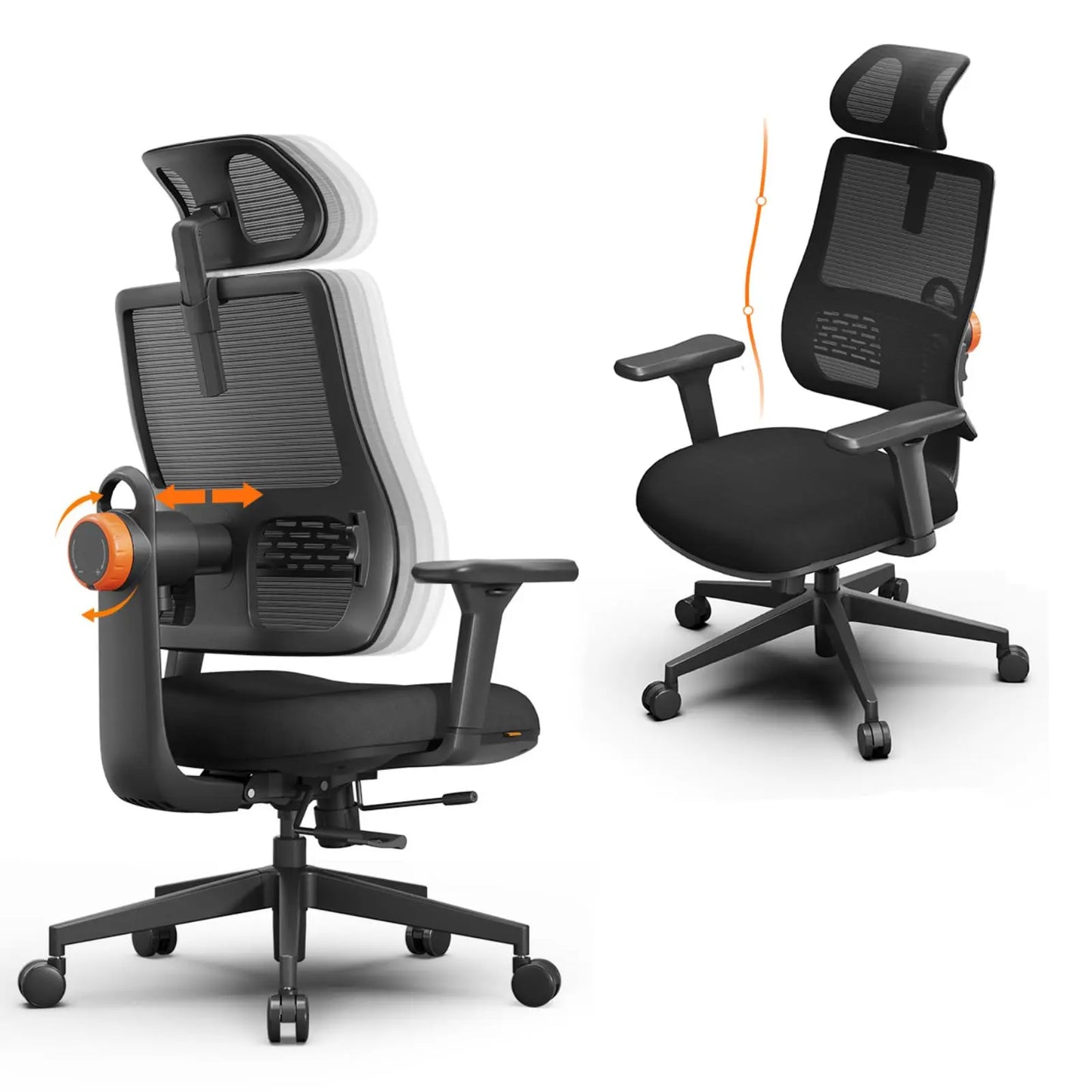 NEWTRAL MAGICH003 Ergonomic Office Chair, Auto-Following Backrest, Adaptive Lower Lumbar Support, Adjustable Headrest Seat Depth