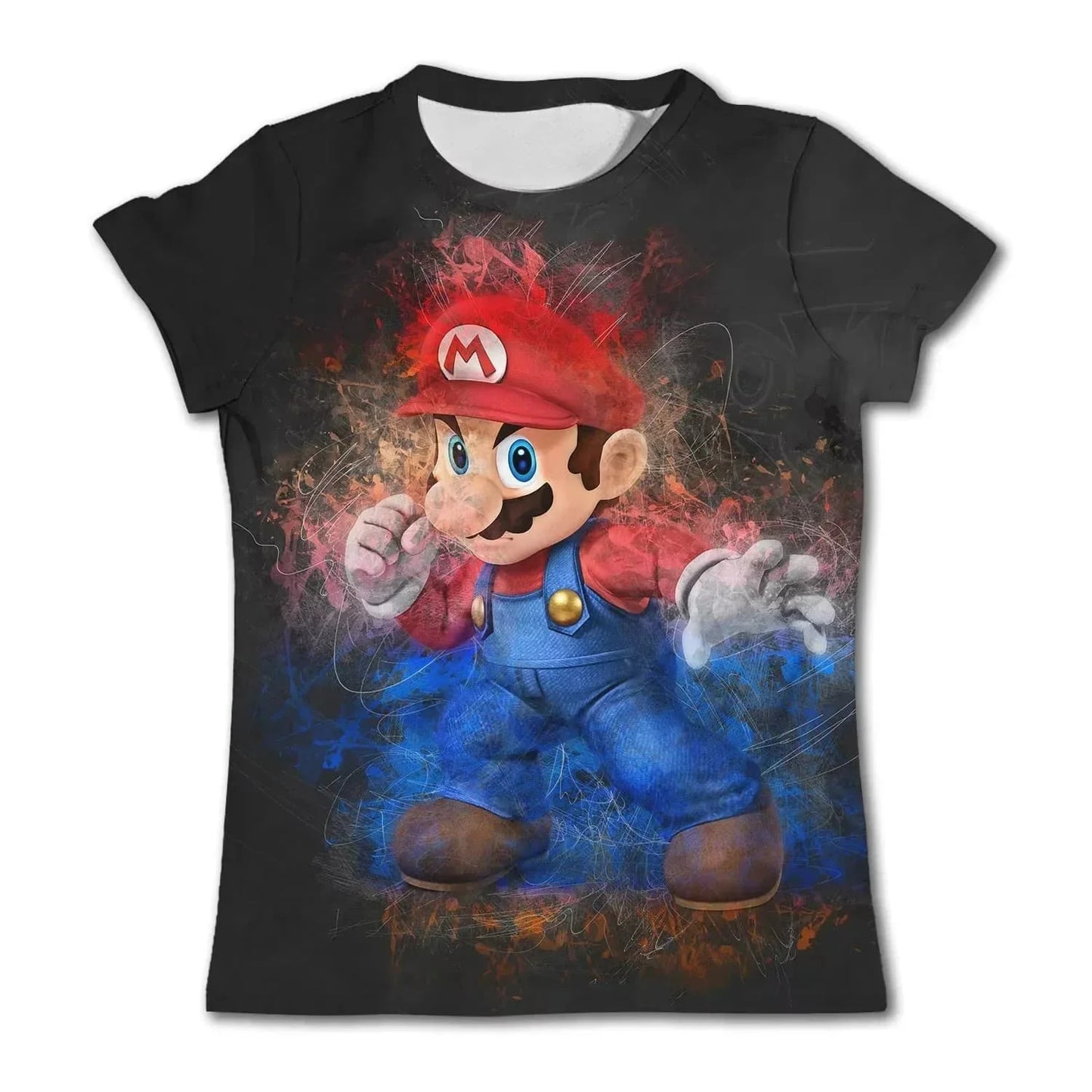 Super Mario Bros 3D Print T-shirt  Adults Children/Youth Mario Peach Sonic Game Cartoon Short Sleeve Tee Streetwear Casual Tops