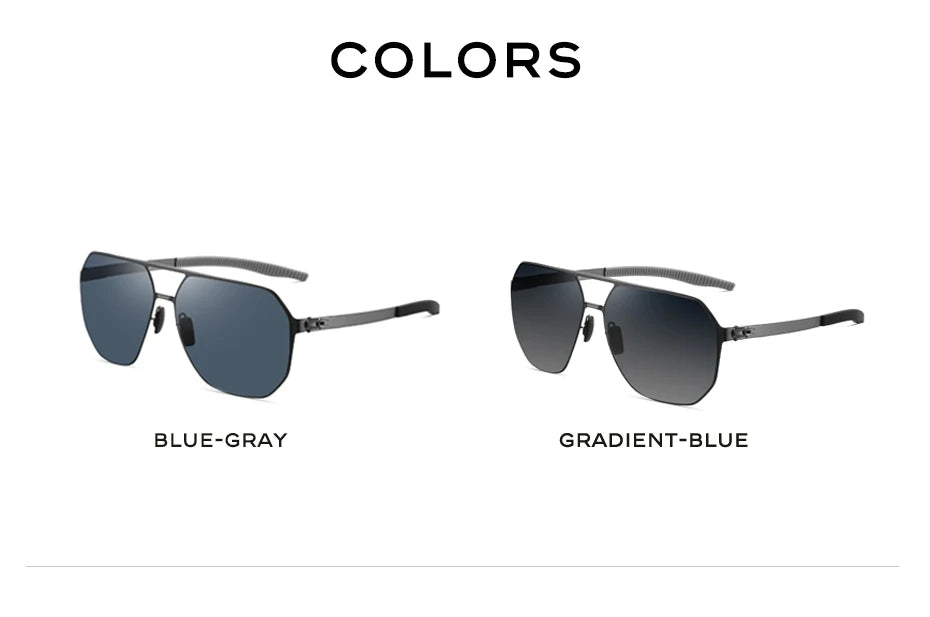 CAPONI Nylon Sunglasses For Men Super Elastic Bio-Steel Polarized Driving Sun Glasses UV400 Protect Brand Design Shades CP23017