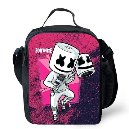 Risankasta torba za kosilo Fortnite, prenosna izolirana torba za kosilo, večkratno uporabna torba za shranjevanje hrane, primerna za otroke in študente.