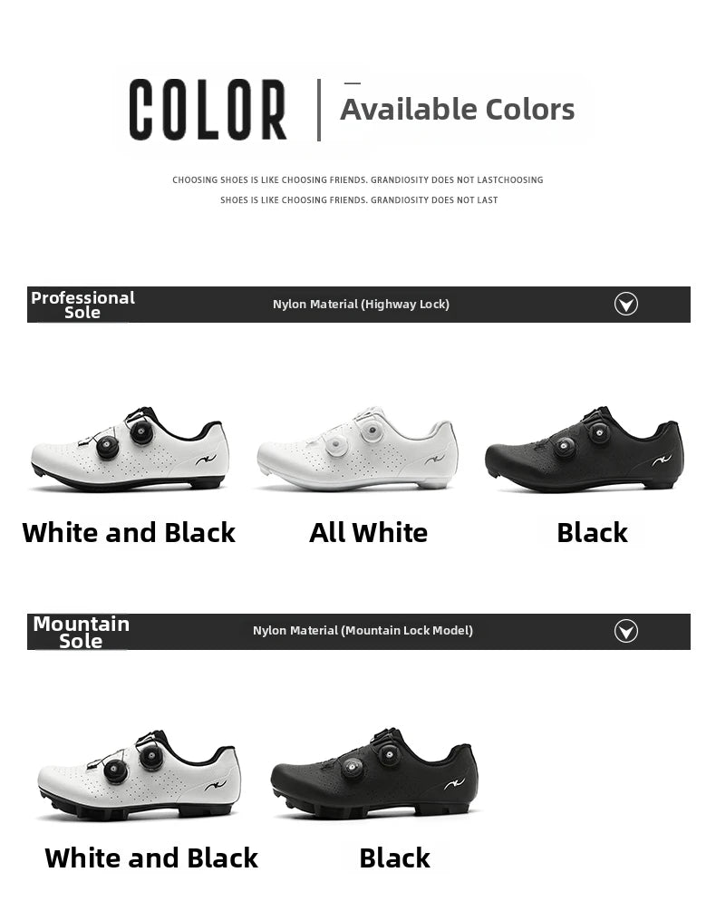 Competition Cycling Sports Shoes Road Bicycle Shoes Unisex Breathable Sports Cycling Shoes Self-locking Racing Bicycle Shoes