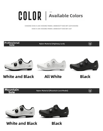 Competition Cycling Sports Shoes Road Bicycle Shoes Unisex Breathable Sports Cycling Shoes Self-locking Racing Bicycle Shoes