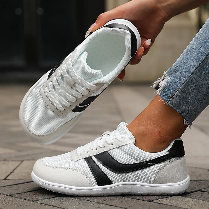Women’s Shoes Sneakers Wide Toe Barefoot Casual Wide Last Fashionable Canvas Black Flat Board Shoes Breathable Mesh Men’s Shoes
